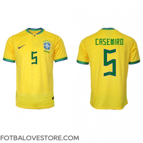 Brazílie Casemiro #5 Domácí Dres MS 2022 Krátkým Rukávem